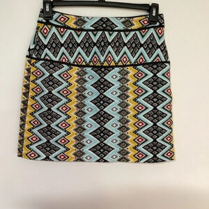 Loft Tribal Aztec Skirt